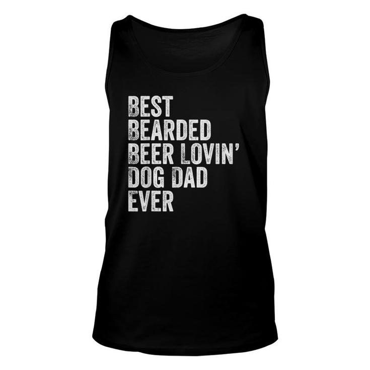 Mens Best Bearded Beer Lovin' Dog Dad Unisex Tank Top