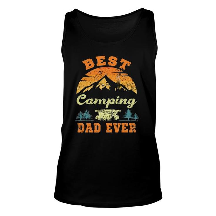 Mens Best Camping Dad Ever Funny Camper Father Vintage Unisex Tank Top
