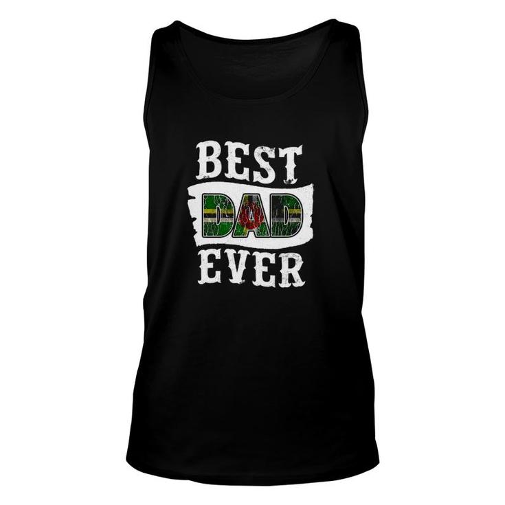 Mens Best Dad Ever Father's Day Dominica Flag Dominican Unisex Tank Top