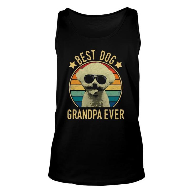 Mens Best Dog Grandpa Ever Bichon Frise Father's Day Unisex Tank Top