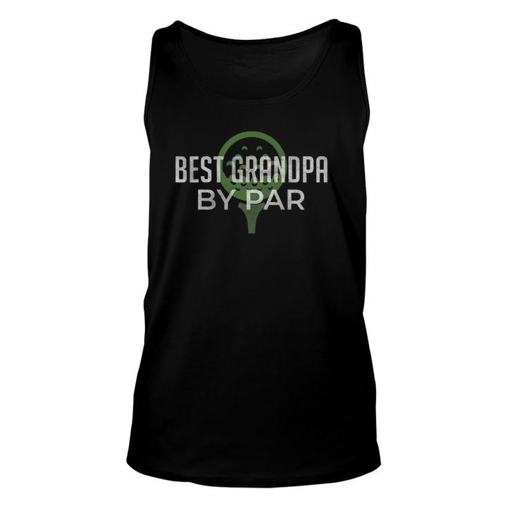 Mens Best Grandpa By Par Golf Gift Grandad Golfer Unisex Tank Top