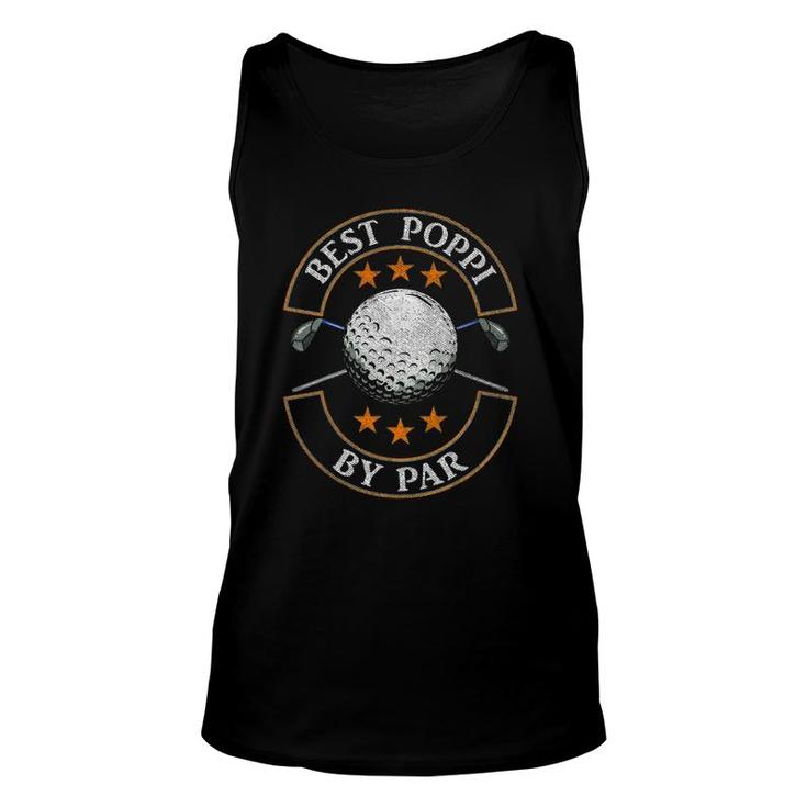 Mens Best Poppi By Par Golf Lover Sports Father's Day Gifts Unisex Tank Top