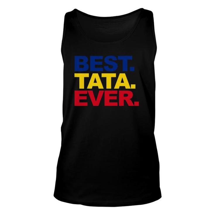 Mens Best Tata Ever Romanian Dad  Proud Fathers Day Gift Unisex Tank Top