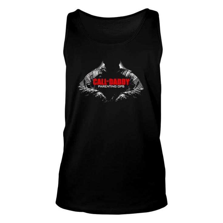 Mens Call Of Daddy Parenting Ops  Gamer Dad Gift Unisex Tank Top