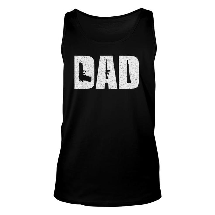 Mens Dad And Guns Collection Vintage Unisex Tank Top