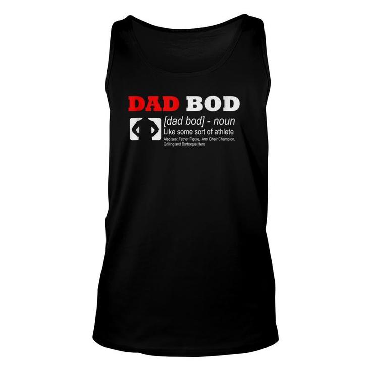 Mens Dad Bod Definition Like Some Sort Of Athlete Funny Unisex Tank Top