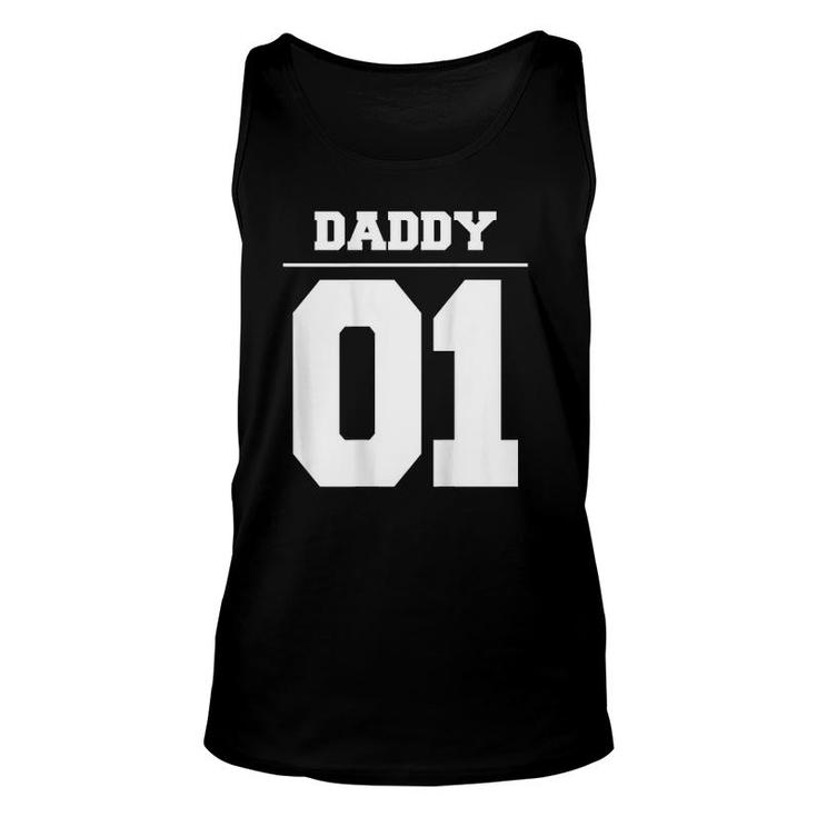 Mens Daddy 01 Fathers Day Gift Idea Daddy Daughter Matching Unisex Tank Top