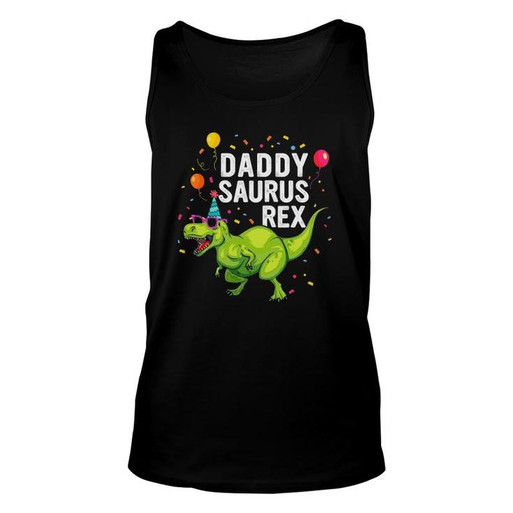 Mens Daddysaurusrex Dinosaur Daddy Family Matching Unisex Tank Top