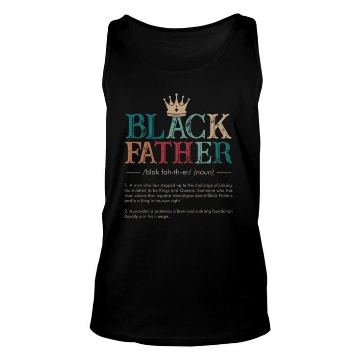 Mens Definition Black King African American Fathers Day Unisex Tank Top