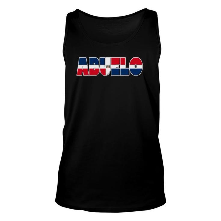 Mens Dominican Flag Abuelo Tee- For Hispanic Grandfather Unisex Tank Top