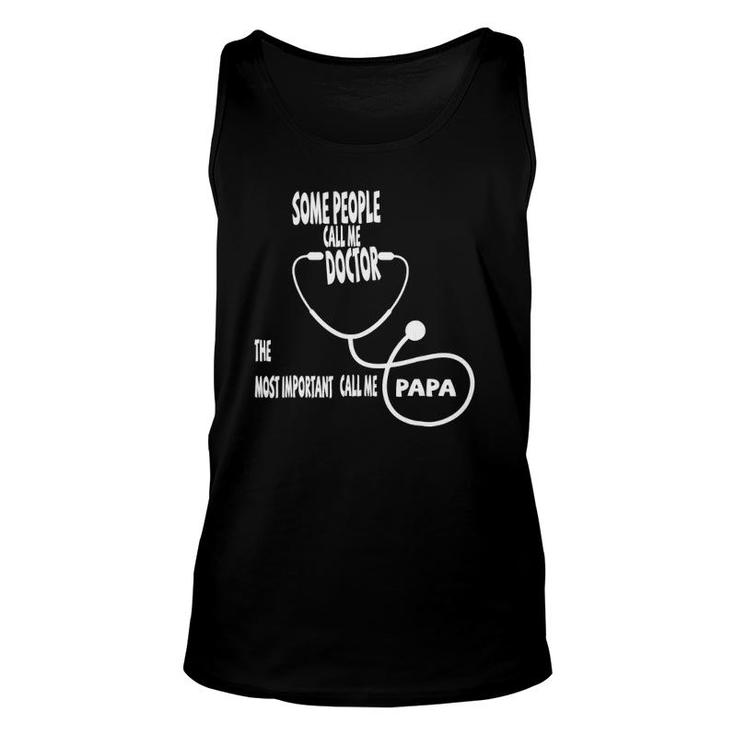 Mens Father's Day For Doctor Papa Unisex Tank Top