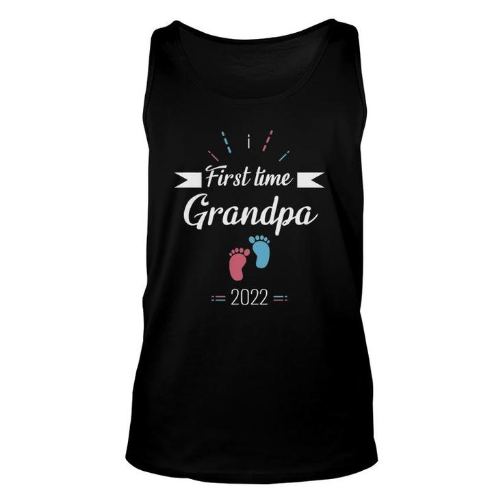 Mens First Time Grandpa 2022 Gift Unisex Tank Top