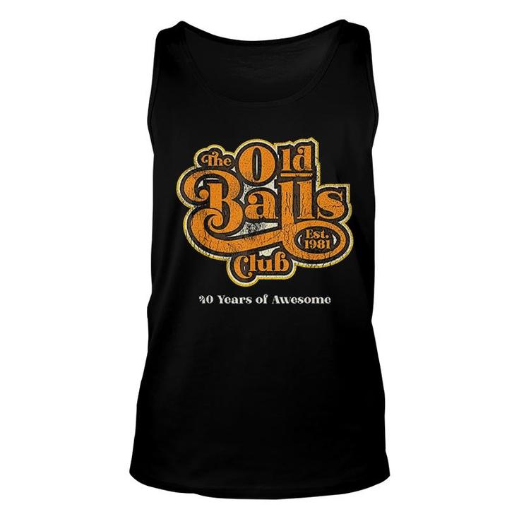 Mens Funny 40th Birthday Gift For Him Retro Old Ball Club 1981 Unisex Tank Top