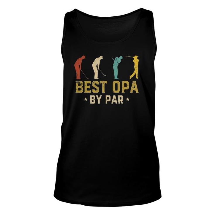 Mens Funny Best Opa By Par Father's Day Gifts Golf Unisex Tank Top