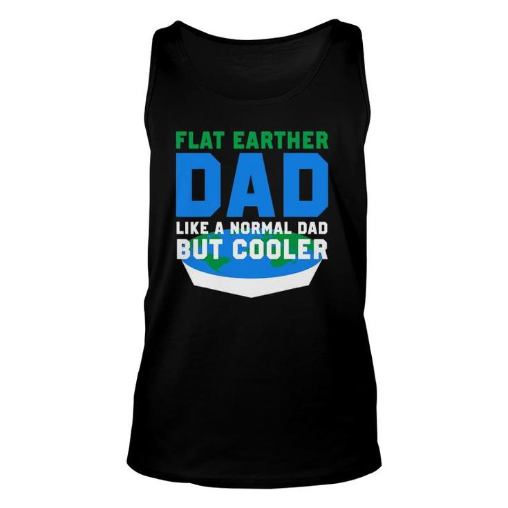 Mens Funny Flat Earther Dad Unisex Tank Top