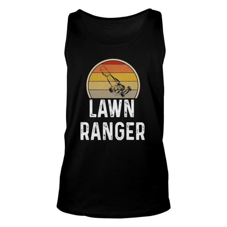 Mens Funny Lawn Ranger Mowing Grass Cutting Dad  Retro Gift Unisex Tank Top