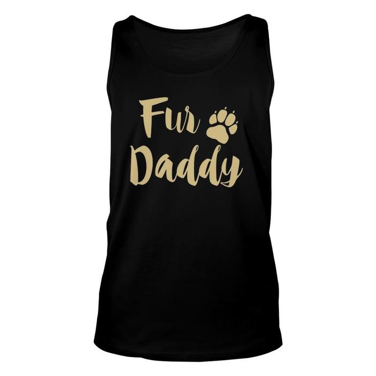 Mens Fur Daddy Paw Print Dog Lover Dad Gift Fathers Day Unisex Tank Top