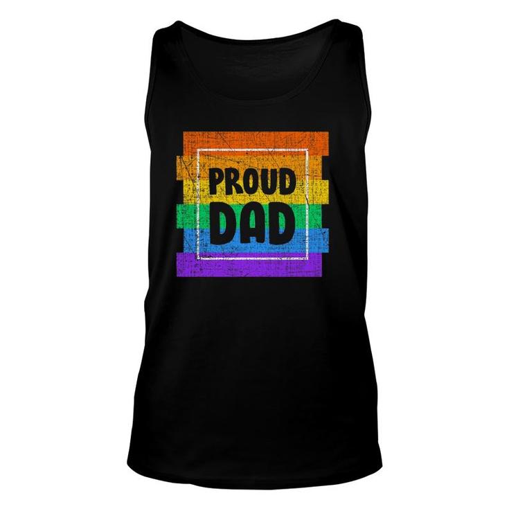 Mens Gay Pride Proud Dad Father Partner Lgbtq Unisex Tank Top