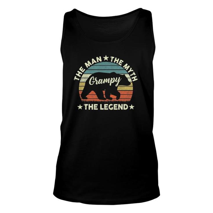 Mens Grampy Bear  Gift For Father's Day The Man Myth Legend Unisex Tank Top