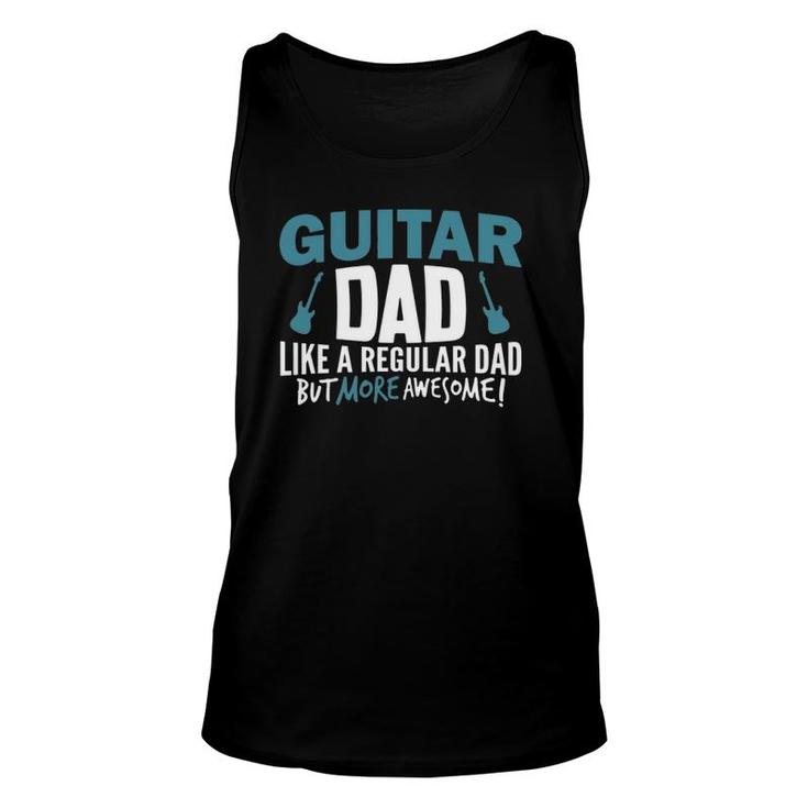 Mens Guitar Dad  Awesome Fathers Day Gift Player Musician Unisex Tank Top