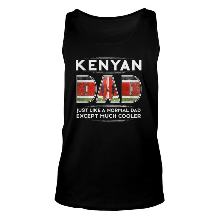 Mens Kenyan Dad Is Much Cooler Father's Day Flag Unisex Tank Top