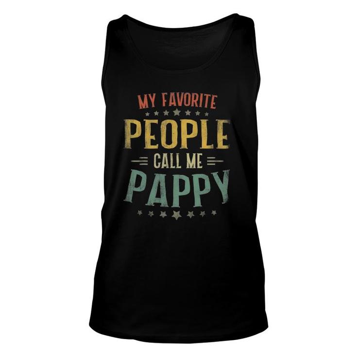 Mens Mens My Favorite People Call Me Pappy  Fathers Day Unisex Tank Top
