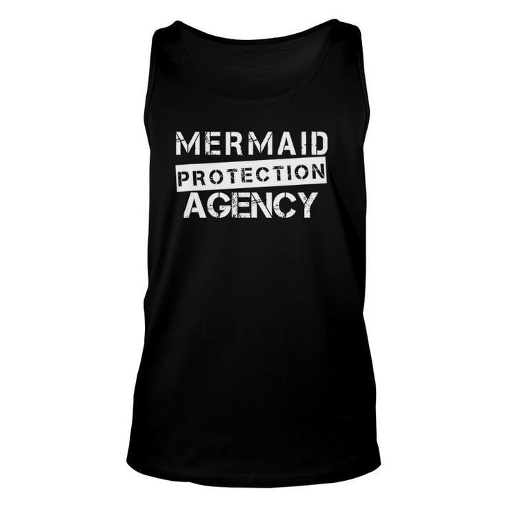 Mens Mermaid Protection  New Daddy Security Gift For Men  Unisex Tank Top
