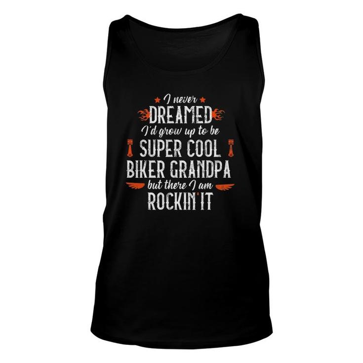 Mens Motorcycle Grandpa Biker Vintage Grandfather Tee Unisex Tank Top