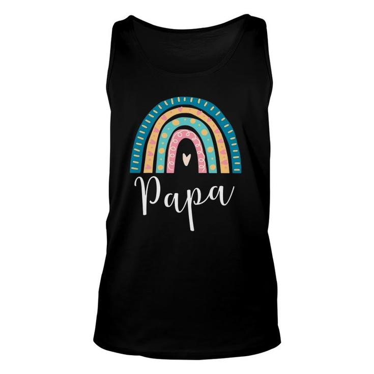 Mens Papa Rainbow Gifts For Dad Family Matching Unisex Tank Top