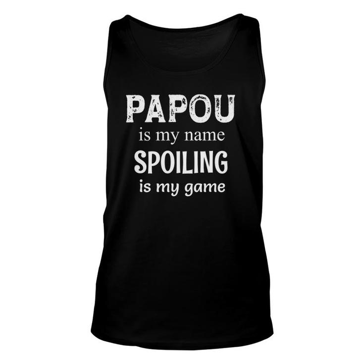 Mens Papou Is My Name Greece Greek Grandpa Grandfather Unisex Tank Top