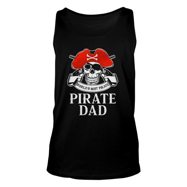Mens Pirate Dad  World's Best Pirate Unisex Tank Top