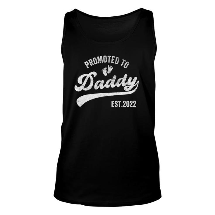 Mens Promoted To Daddy Est 2022 First Time Dad Unisex Tank Top