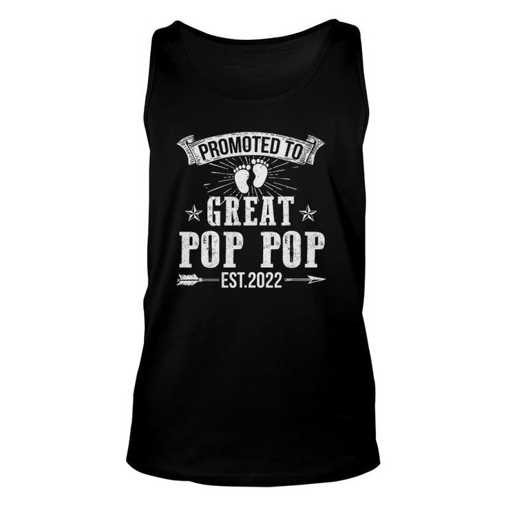Mens Promoted To Great Pop Pop Est 2022 Father's Day Unisex Tank Top