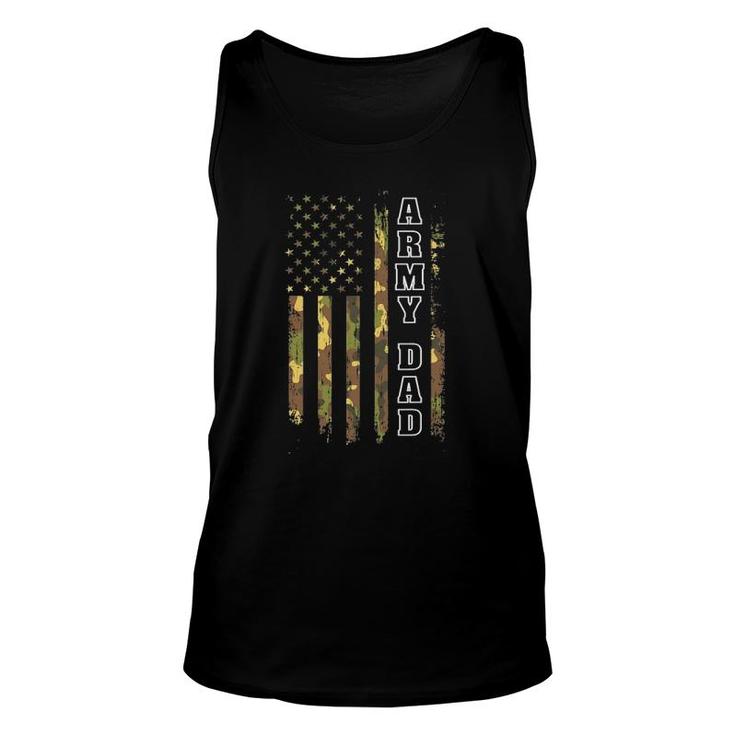 Mens Proud Army Dad United States Usa Flag Father Unisex Tank Top