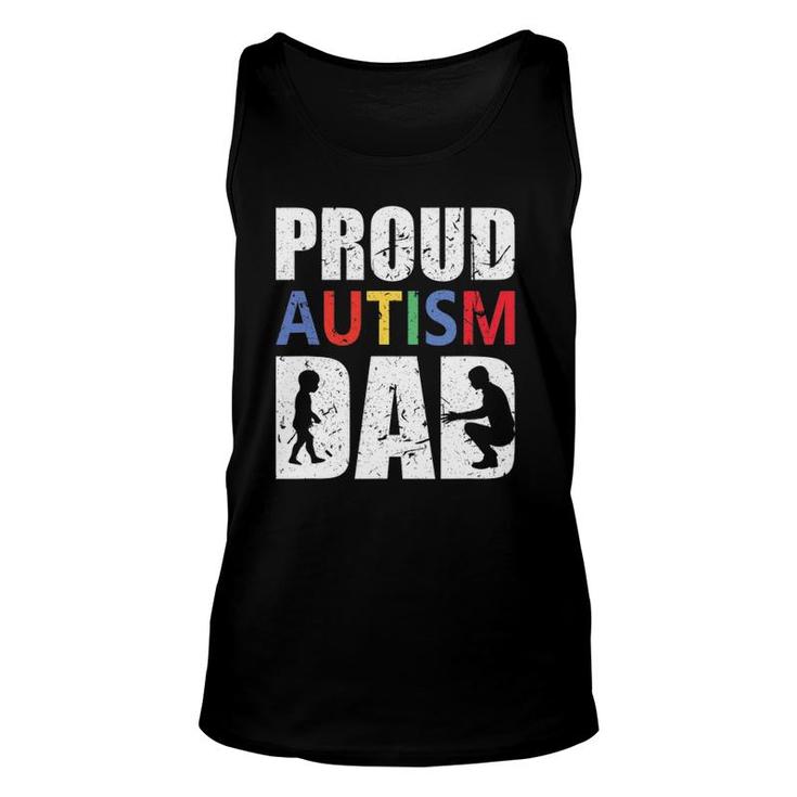 Mens Proud Autism Dad Unisex Tank Top