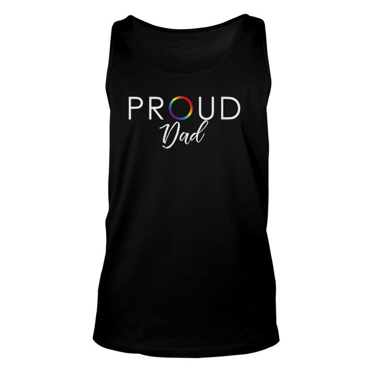 Mens Proud Dad  Cute Lgbtq Pride Month Gift Unisex Tank Top