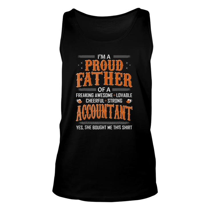 Mens Proud Father Of An Accountant Bought This  Unisex Tank Top