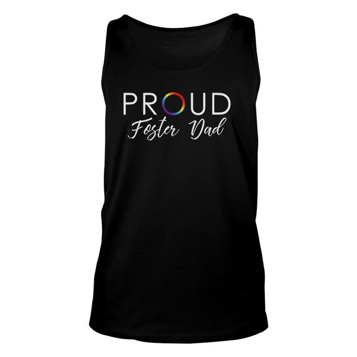 Mens Proud Foster Dad  Cute Lgbtq Pride Month Gift Unisex Tank Top