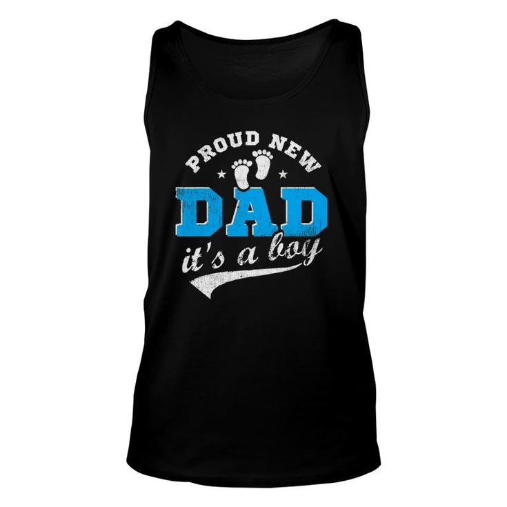 Mens Proud New Dad It's A Boy First Time Dad Gift Blue Unisex Tank Top