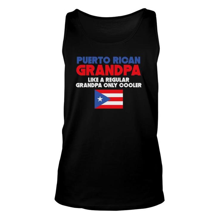 Mens Puerto Rican Grandpa  Funny Grandparent's Day Unisex Tank Top