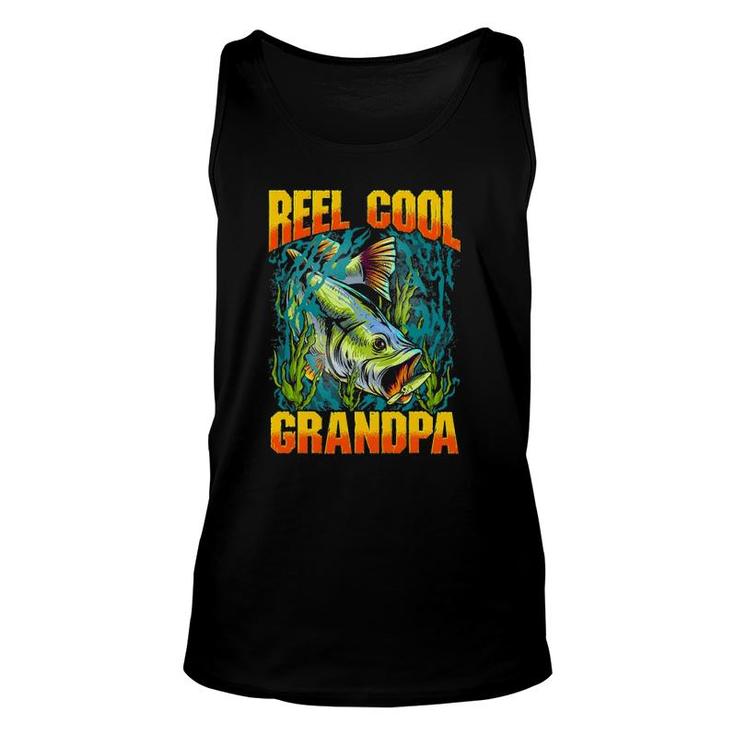 Mens Reel Cool Grandpa  Fishing Lover Gift Fathers Day Unisex Tank Top