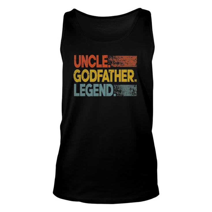 Mens Retro Uncle Godfather Legend Funny Uncle  Father's Day Unisex Tank Top