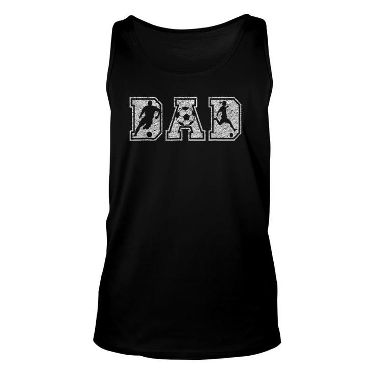 Mens Soccer Dad Funny Father's Day Vintage Style Unisex Tank Top