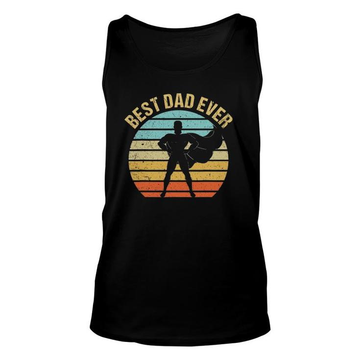 Mens Vintage Best Dad Ever  Superhero Father's Day Unisex Tank Top