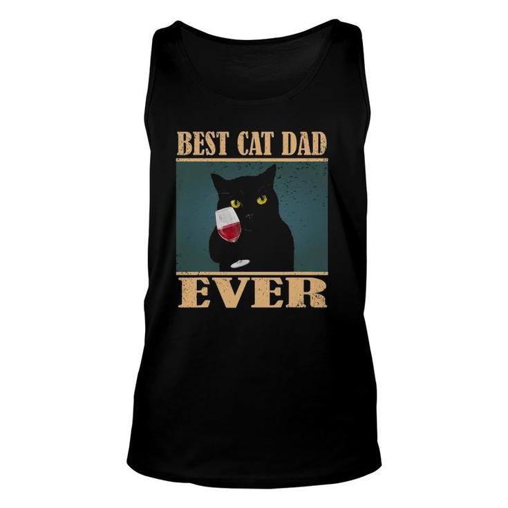 Mens Vintage Retro Best Cat Dad Ever Unisex Tank Top