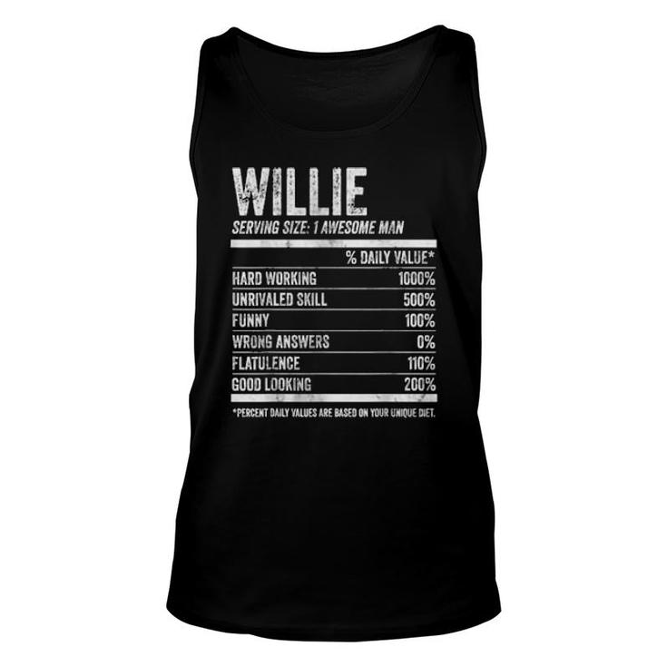 Mens Willie Nutrition Personalized Name  Name Facts  Unisex Tank Top