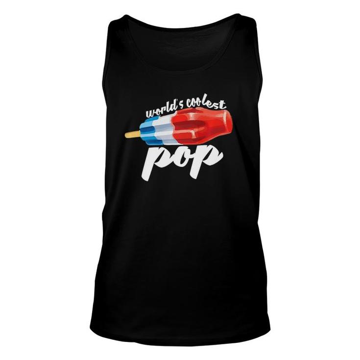 Mens World's Coolest Pop Fathers Day Unisex Tank Top