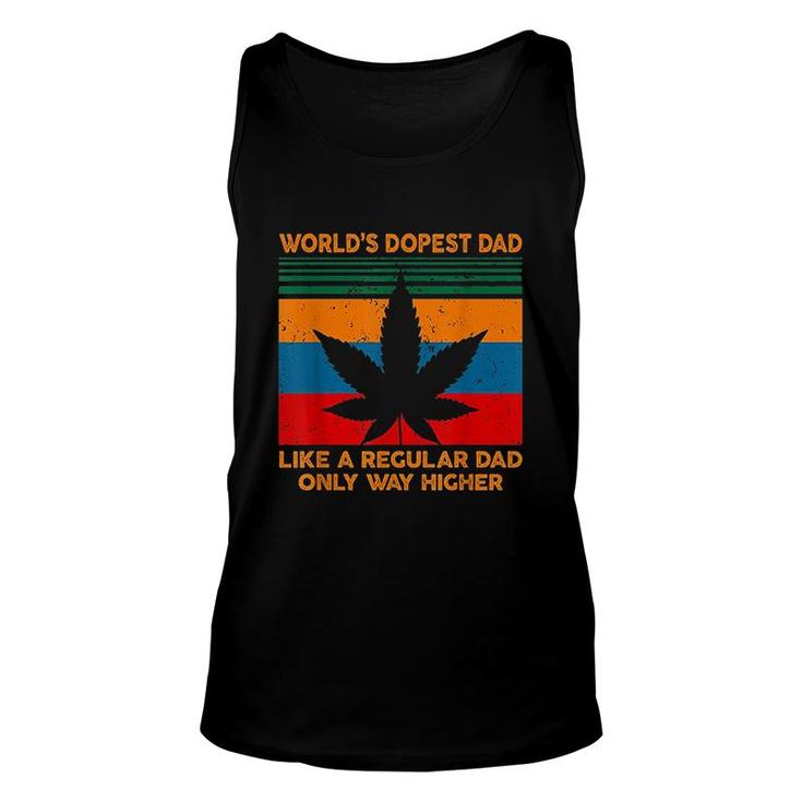 Mens Worlds Dopest Dad Weed Cannabis Vintage Gift Color Unisex Tank Top