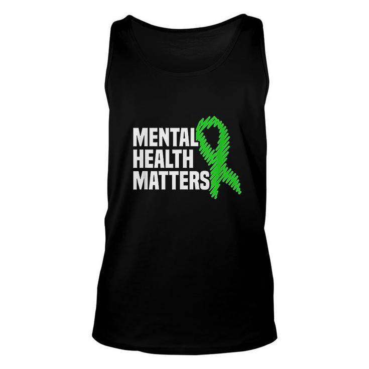 Mental Health Matters Green Ribbon Unisex Tank Top