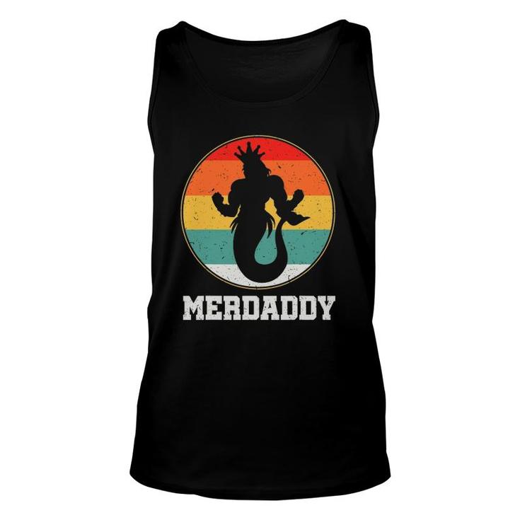 Merdaddy Security Merman Mermaid Daddy Fish Father's Day Unisex Tank Top